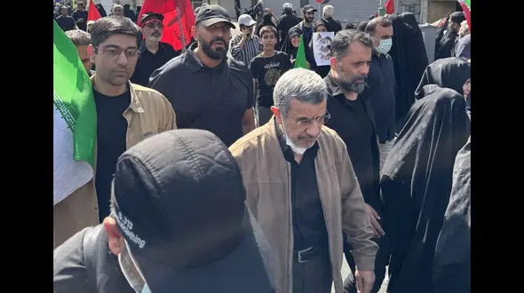 اولین حضور محمود احمدی نژاد بعد از جنگ رمضان + فیلم و عکس