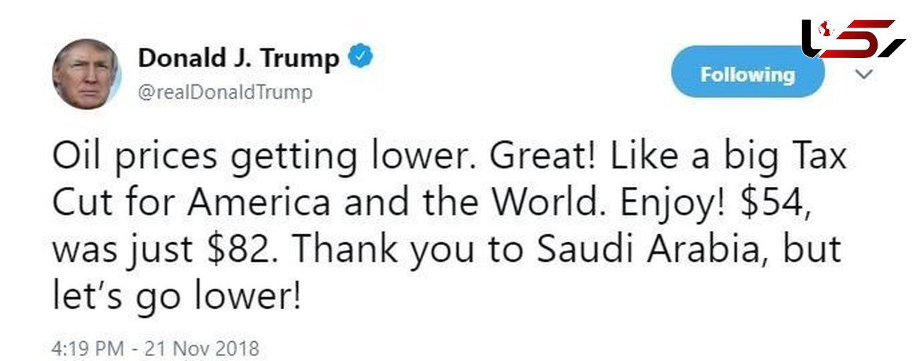 ترامپ دست عربستان را در موضوع قتل خاشقچی بوسید + متن توئیت
