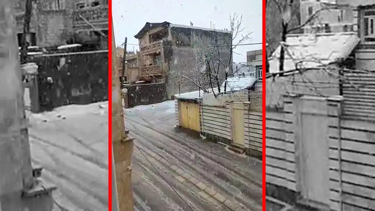 فیلم بارش زیبای برف پاییزی در لرستان