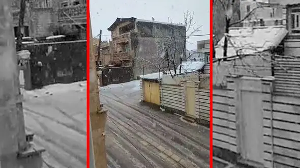 فیلم بارش زیبای برف پاییزی در لرستان