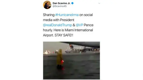 گاف فاحش کاخ سفید درباره توفان ایرما+ عکس