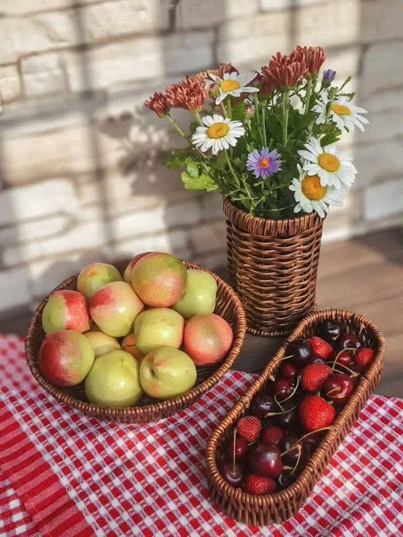 عکس مدل سبد حصیری برای میوه