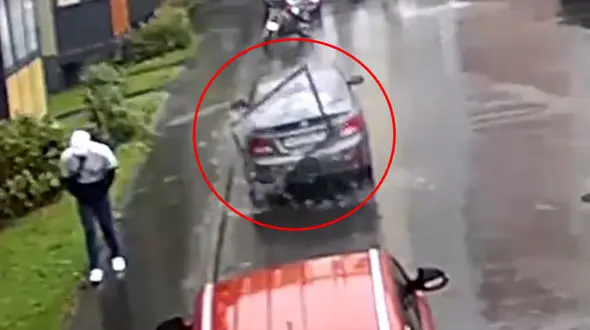 مرد خوش شانس از دست عزرائیل گریخت ! + فیلم