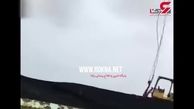 حادثه ای دردناک هنگام تاب بازی یک کارگر با جرثقیل+ فیلم