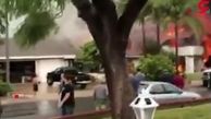 لحظه سقوط هواپیما در وسط خانه ها+فیلم
