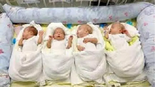 مادر 29 ساله زنجانی در زایمان دوم خود چهار قلو به دنیا آورد