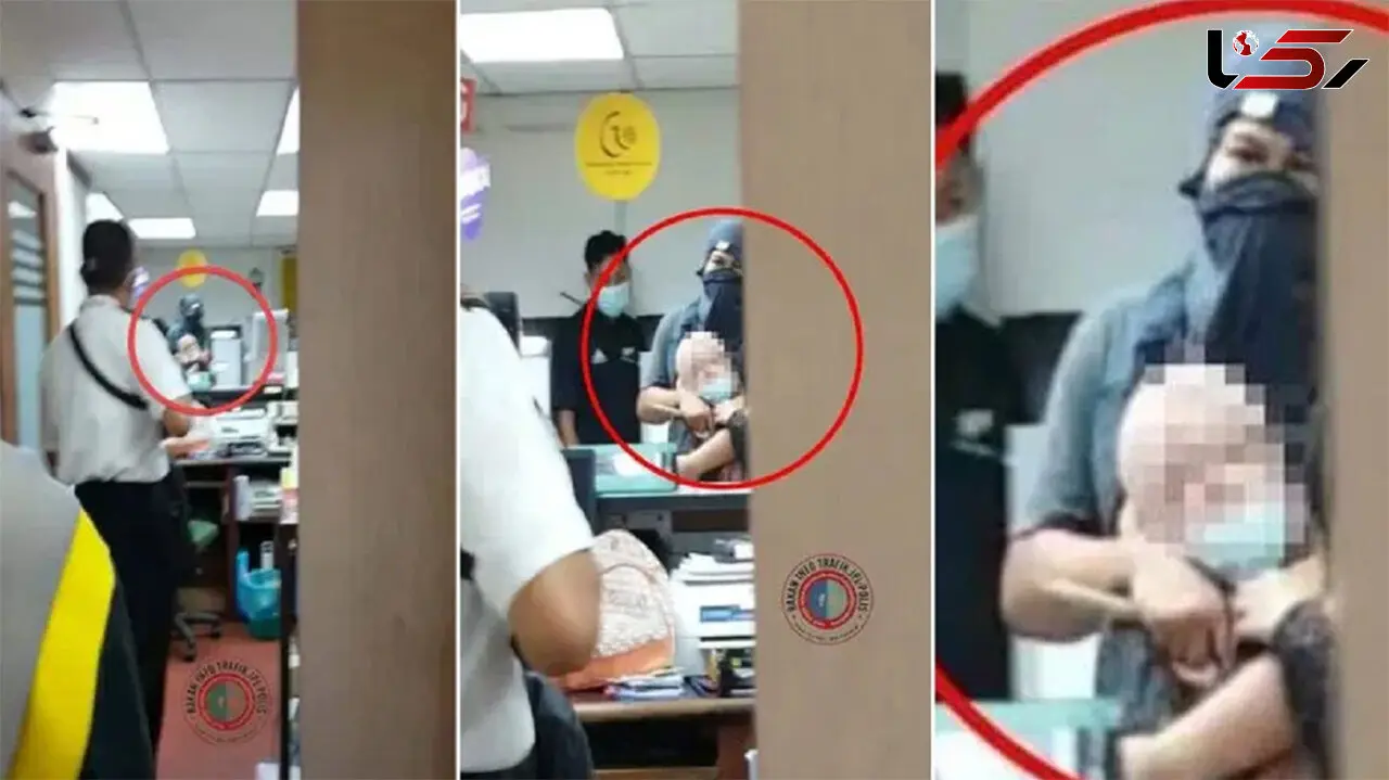 فیلم لحظه وحشتناک گروگانگیری در بانک 