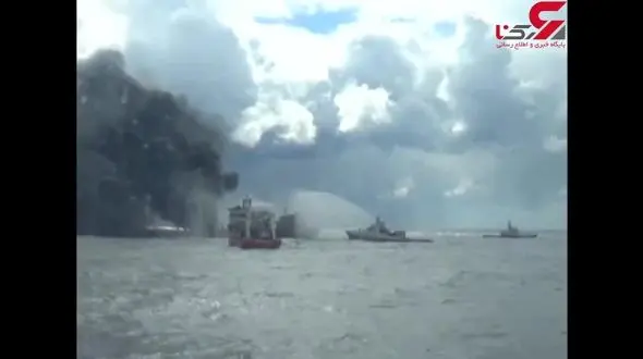 سانچی زیر اقیانوس هم می سوزد!  پیکر دریانوردان هیچ وقت به وطن نمی آید + فیلم از نزدیکترین زاویه به نفت کش