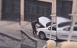 فیلم چهره باز دزدان تهران /  لحظه سرقت ایسوی  206 سفید در خیابان پیروزی