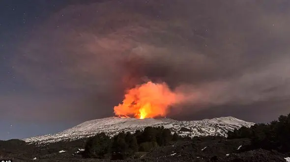 فیلم دیده نشده از  آتشفشان کوه اتنا در ایتالیا+عکس