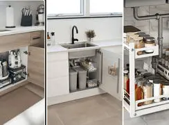 چیدمان کابینت زیر سینک؛ راهکاری ساده برای آشپزخانه‌ ای مرتب