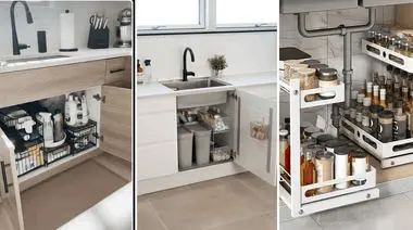 چیدمان کابینت زیر سینک؛ راهکاری ساده برای آشپزخانه‌ ای مرتب