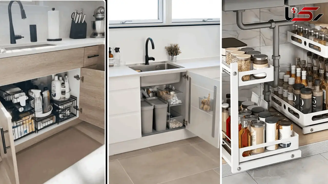 چیدمان کابینت زیر سینک؛ راهکاری ساده برای آشپزخانه‌ ای مرتب