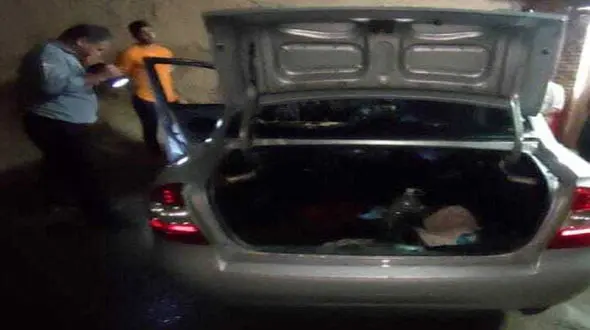 آتش سوزی خودروی تیبا در خیابان انقلاب دزفول