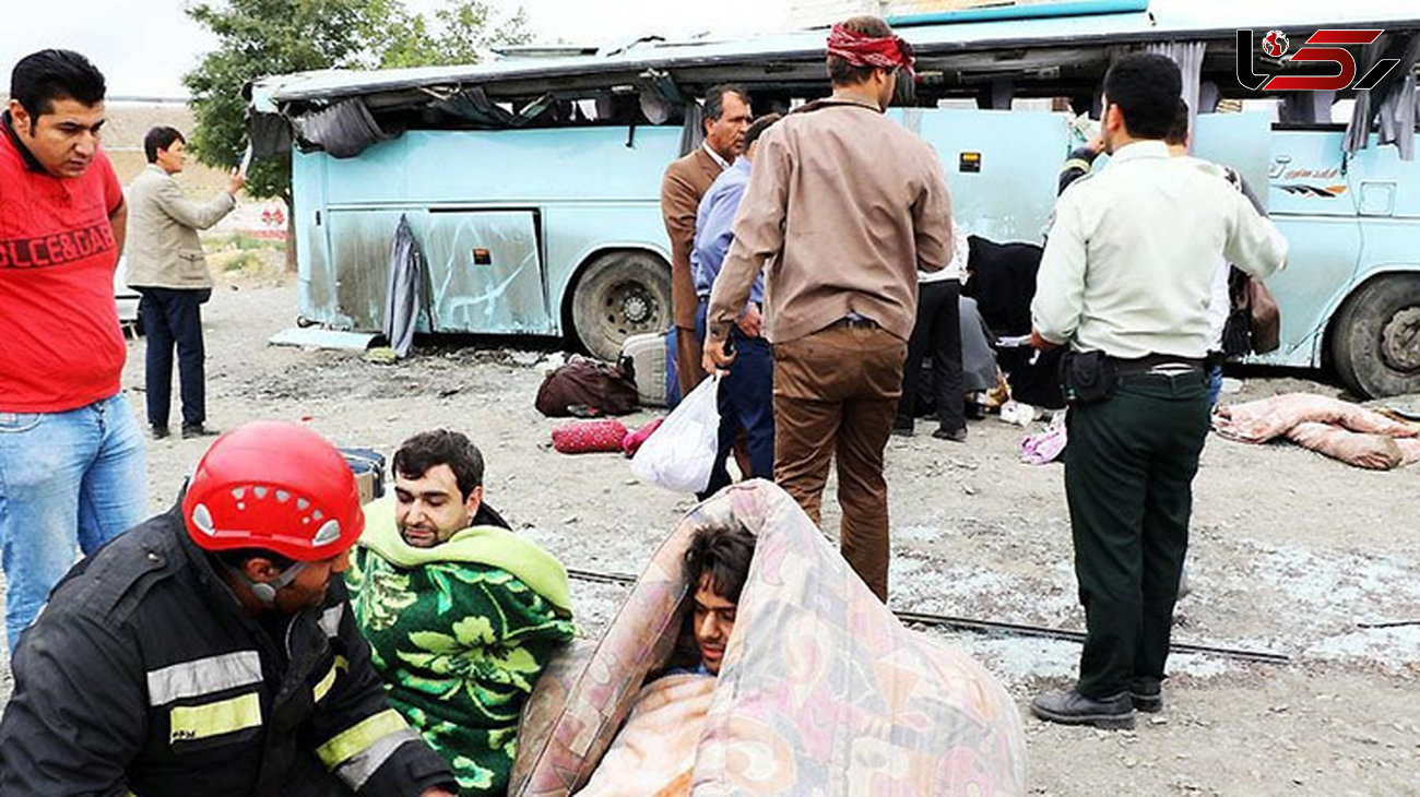 واژگونی اتوبوس در محور چناران-مشهد+عکس