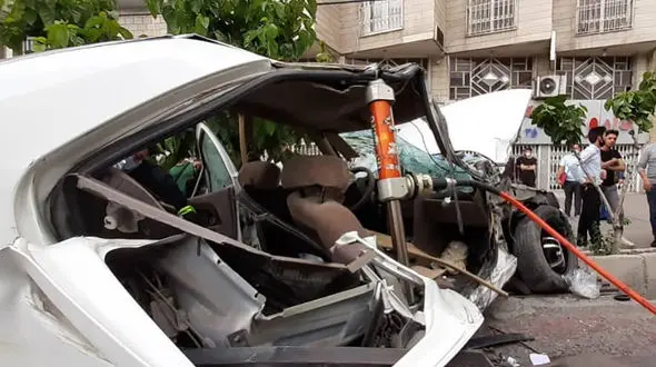 6 عکس از تصادف مرگبار پرشیا در بزرگراه آبشناسان + فیلم 