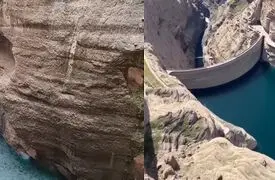 بارش باران بر سد زیبای دز، یکی از بزرگترین سدهای ایران + فیلم