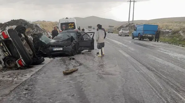 تصادف مرگبار در جاده مشکین شهر به دلیل بارش تگرگ