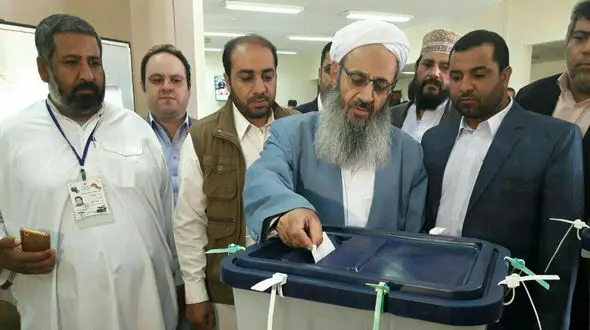 مولوی عبد الحمید در انتخابات 96 شرکت کرد +عکس