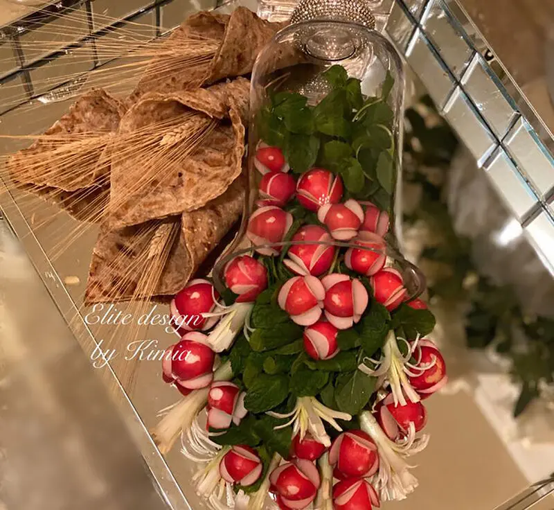 تزیین سبزی خوردن برای عروس