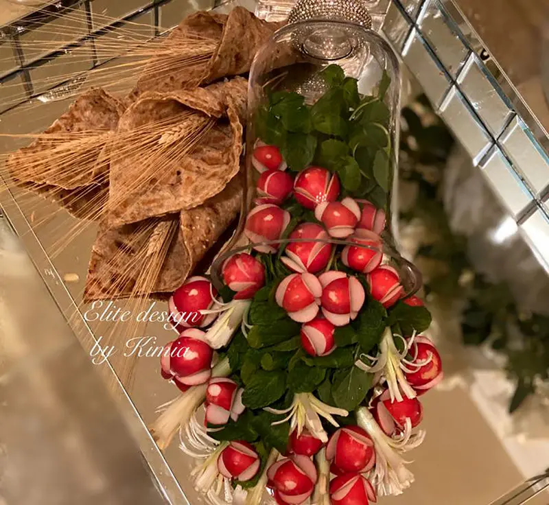 تزیین سبزی خوردن برای عروس