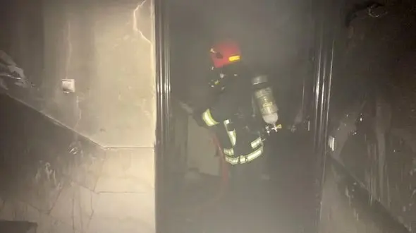 آتش سوزی یک بانک در میدان امام خمینی خرم آباد + جزییات