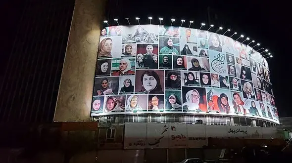 دیوارنگاره جنجالی میدان ولیعصر حذف شد + عکس