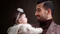 نگاهی به کیک تولد رنگین کمانی دختر احسان حاج صفی روی شِن های کنار دریا +عکس/ مبارکا باشه