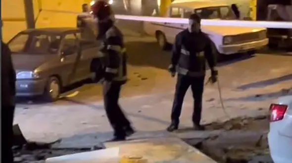 انفجار هولناک چاه فاضلاب در شهرک پرواز تبریز