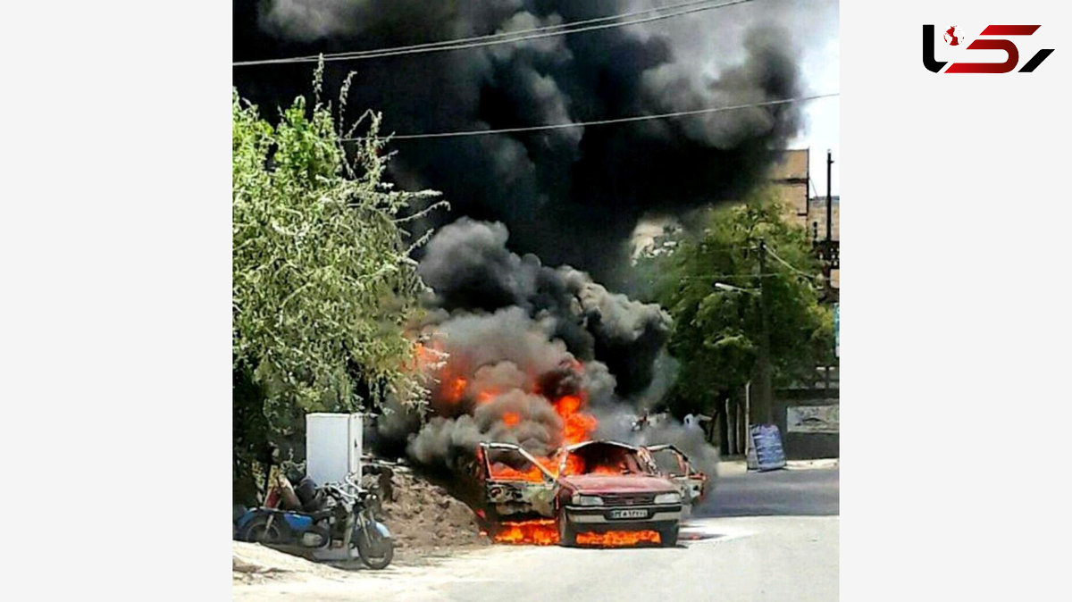 سوختگیری غیرمجاز در مشهد حادثه آفرید/ پژو 405 منفجر شد+عکس