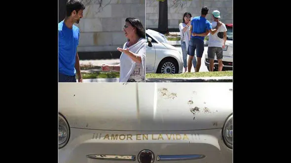 تصادف ستاره ورزشی با یک زن عینکی + عکس 