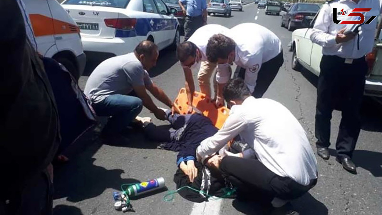 عکس از صحنه مرگ مرد تهرانی وسط خیابان