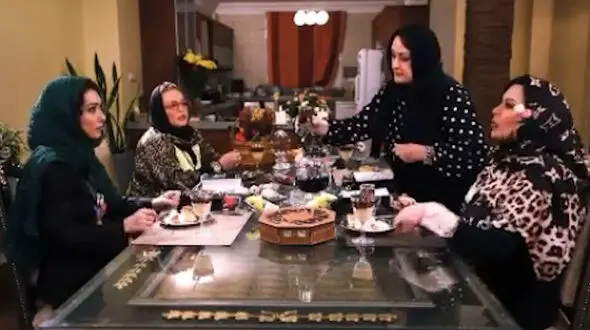 فیلم لحظه دعوای زشت بهاره رهنما و فلور نظری در شام ایرانی