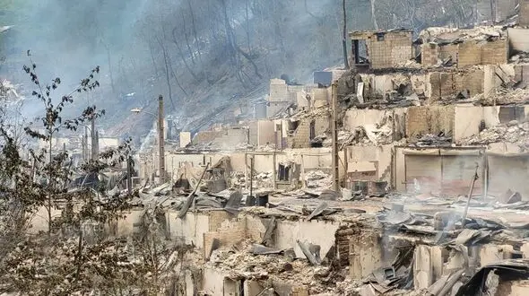 واکنش دادستان شفت به آتش سوزی 130 خانه رنگین زیبا در امام زاده ابراهیم + عکس قبل و بعد از آتش سوزی