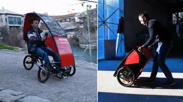 خودرویی  که تبدیل به چمدان می شود + فیلم جالب