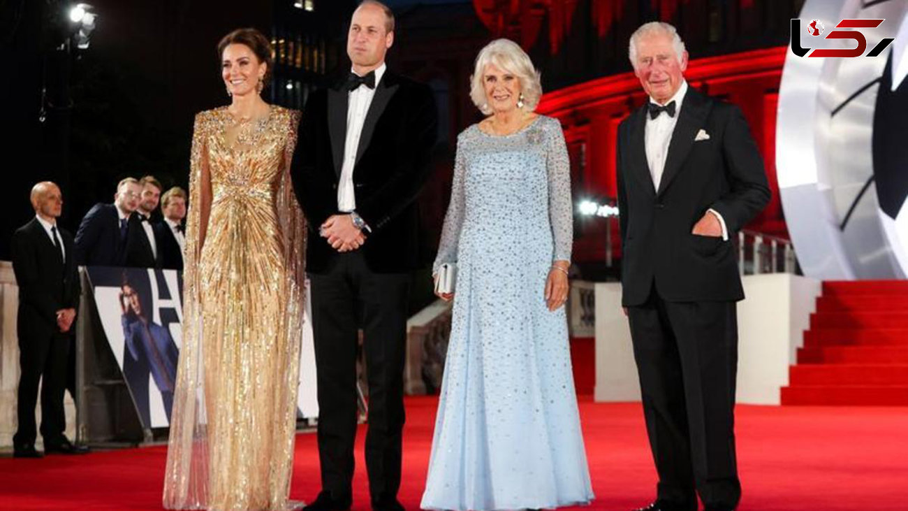 عکس / اعضای خانواده سلطنتی در شب جیمز باند
