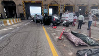 اولین عکس از تصادف مرگبار صبح امروز در اتوبان ساوه/ برخورد وحشتناک ساندرو با نیوجرسی