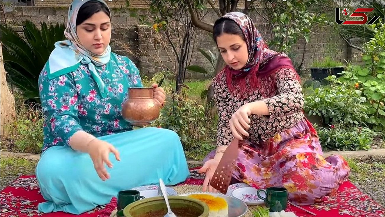 فیلم/ پخت یک غذای محلی با مرغ و گردو توسط دو دختر روستایی باسلیقه گیلانی 
