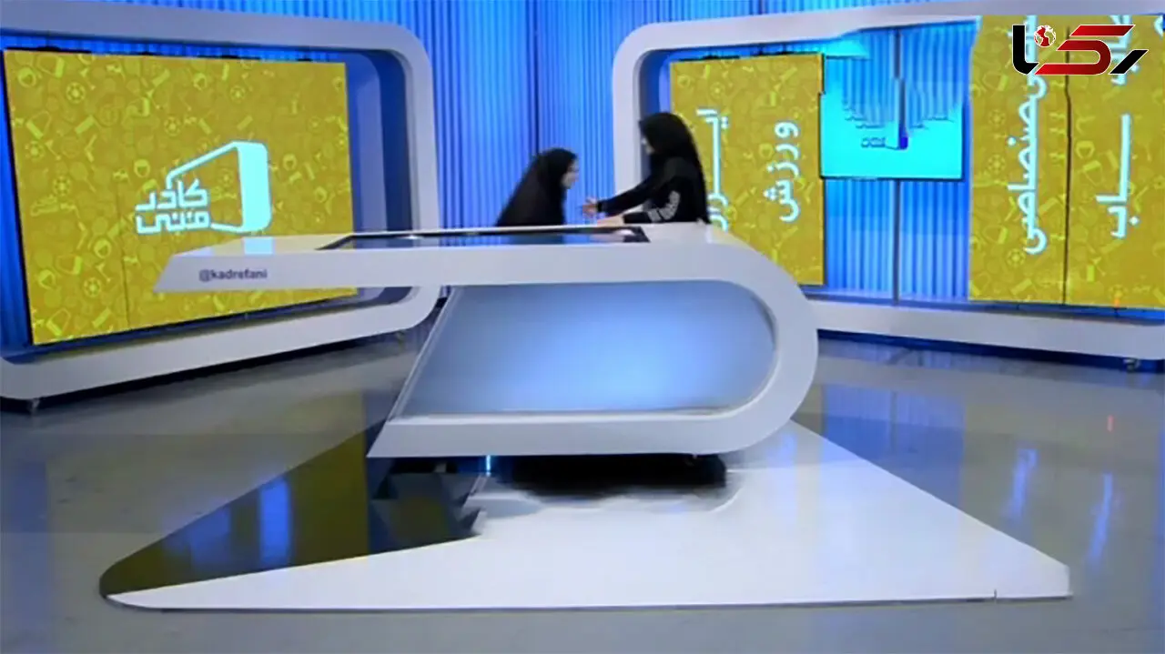 فیلم لحظه بیهوش شدن خانم معلم در برنامه زنده تلویزیونی