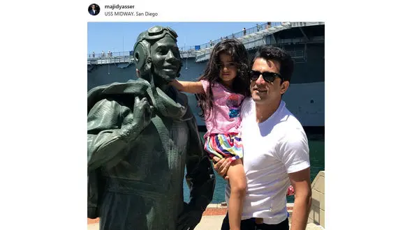 عکس یهویی «مجید یاسر» و دخترش