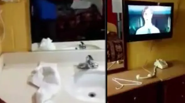 صحنه‌هایی وحشتناک از حضور یک روح در هتل +فیلم