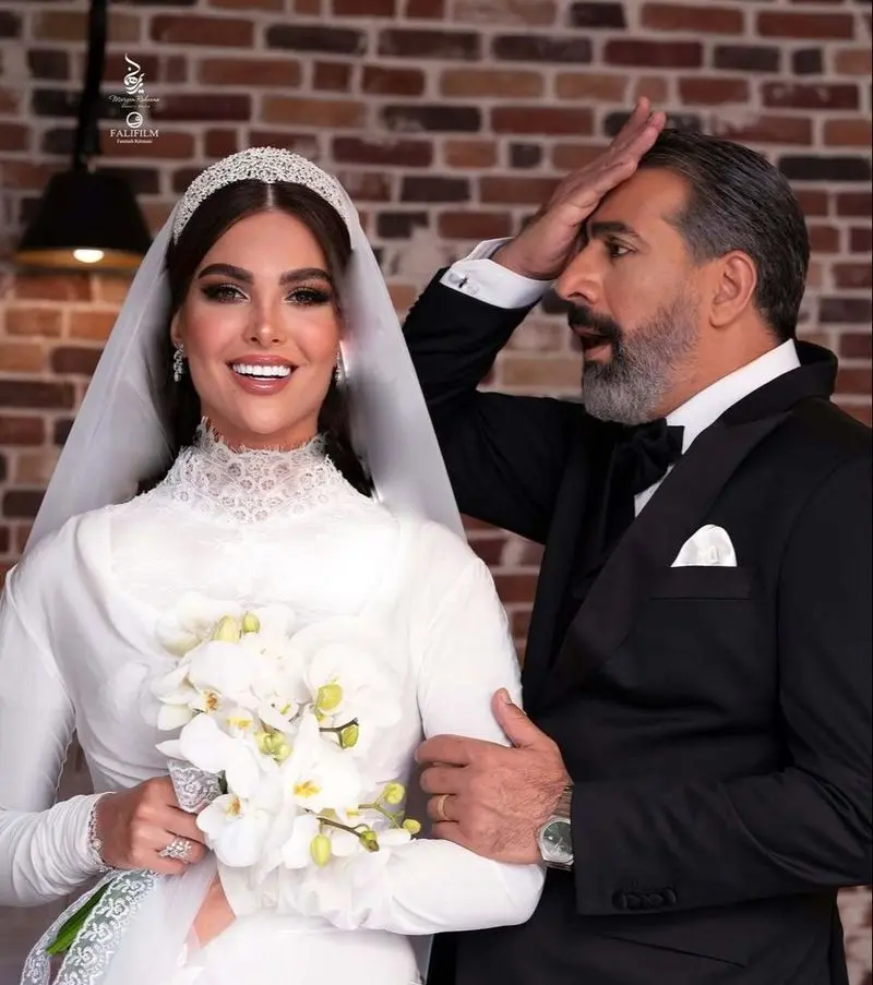 محمد نادری و همسرش آرزو