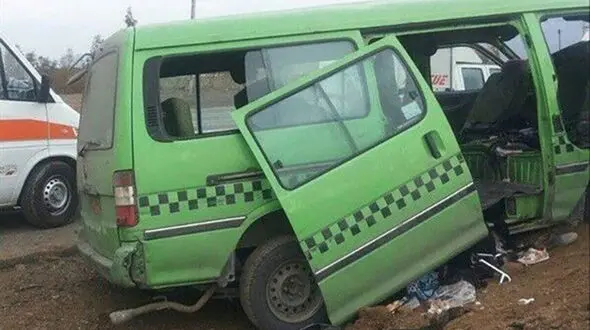 حادثه وحشتناک برای زائران ایرانی در جاده کربلا / 11 تن مسافر ون بودند 
