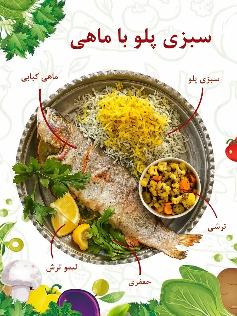 سبزی پلو با ماهی