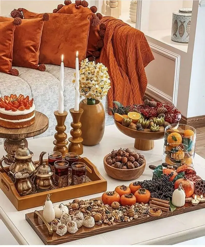 سفره شب یلدا ساده و شیک برای عروس<p> </p>