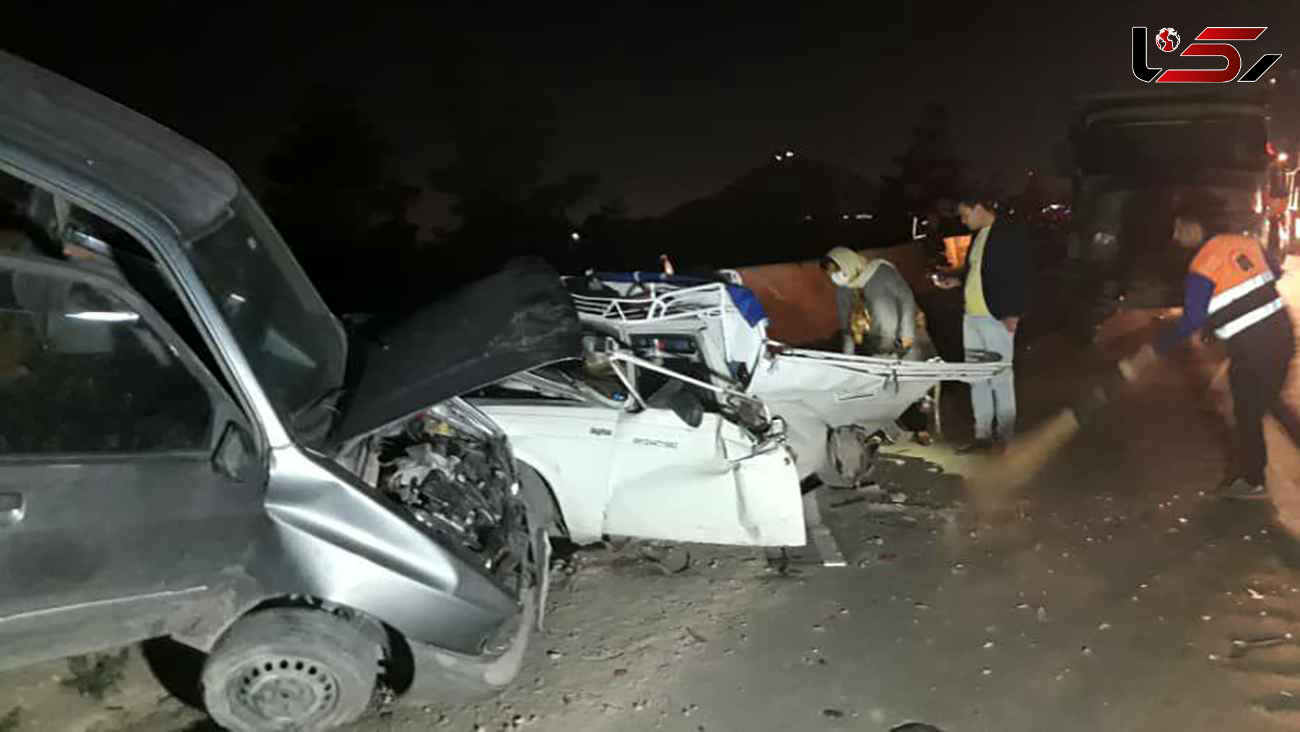 تصادف زنجیره ای در جاده اهواز / 6 نفر راهی بیمارستان شدند