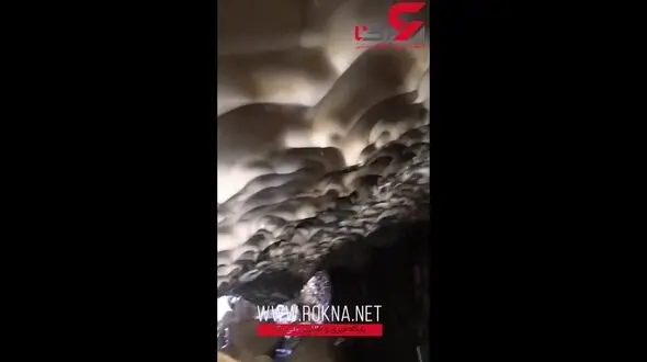 اولین فیلم از سقوط مرگبار یخ های داخل غار یخی گوهرنگ 