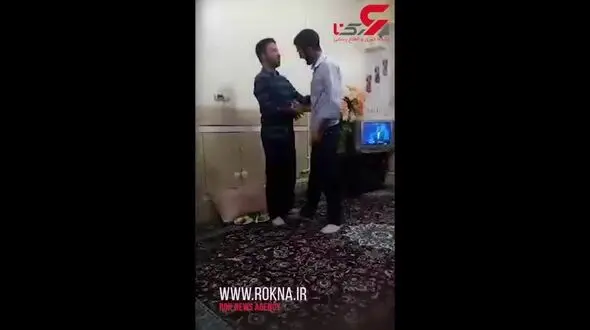 فیلم لحظه خداحافظی شهید مدافع حرم محسن حججی با خانواده