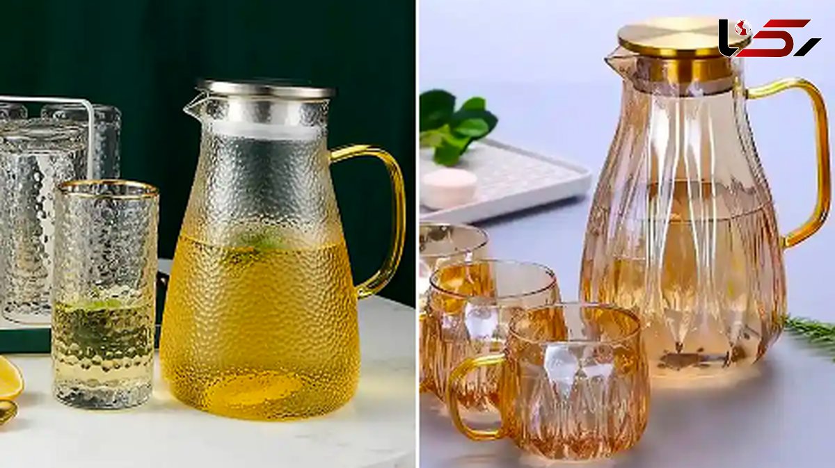 مدل های لوکس پارچ و لیوان شیشه ای؛ 15 انتخاب جدید برای خانه های مدرن