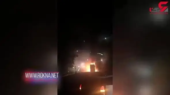 آتش بازی تصادفی در وسط جاده + فیلم